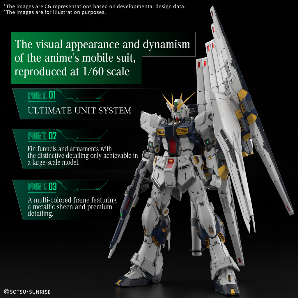 PG 1/60 Unleashed Nu Gundam