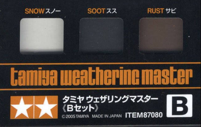 Tamiya Weathering Master Set B (Snow, Soot & Rust)