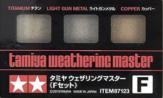 Tamiya Weathering Master Set F (Titanium, Light Gun Metal & Copper)