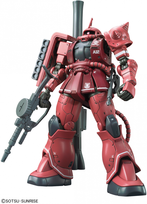 HG Char's Zaku II Red Comet Ver model view 1