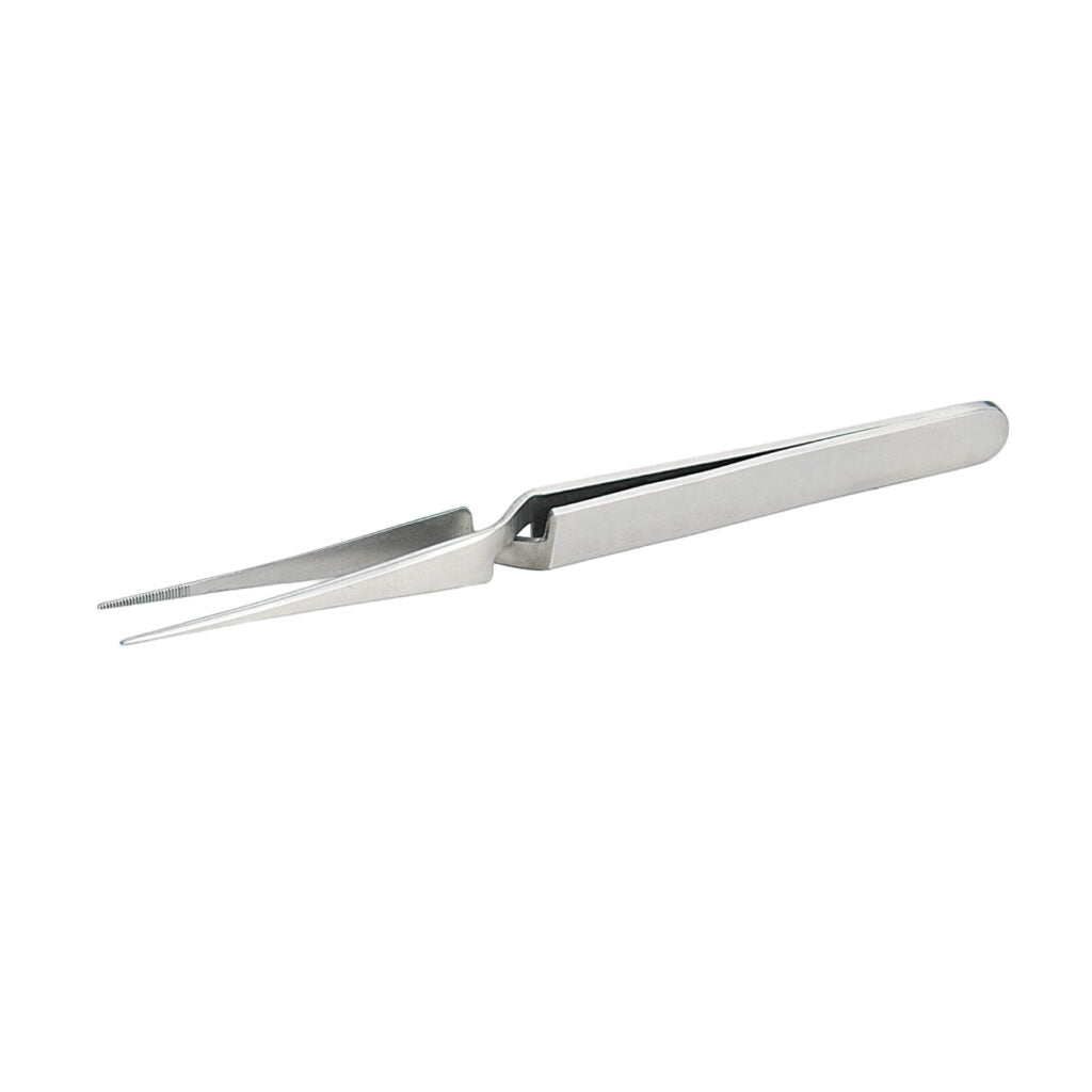 Mineshima F-106 reverse-action tweezers small 125mm